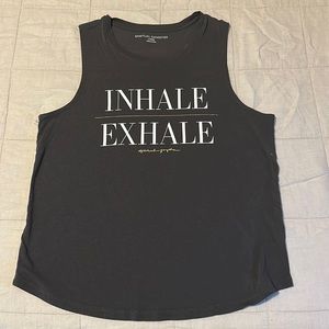 Size large spiritual, gangster inhale, exhale tank top